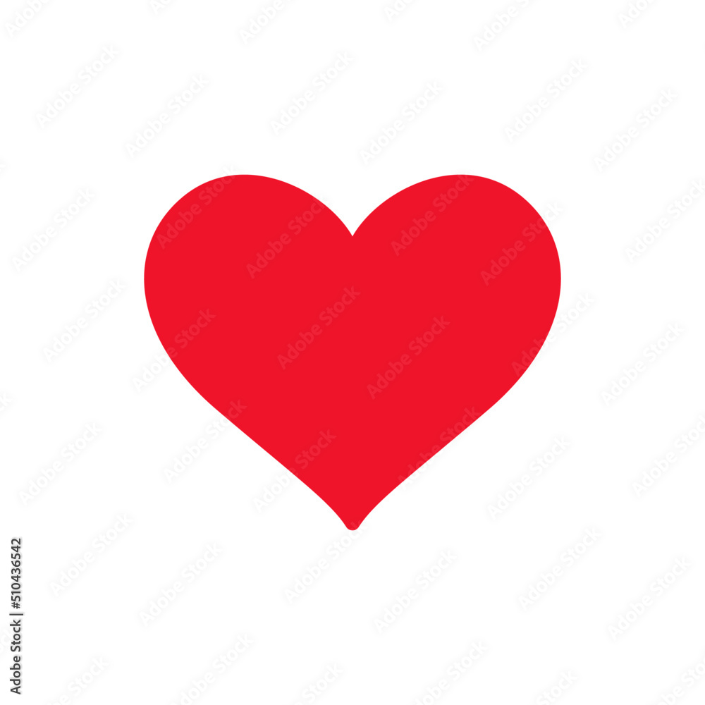 Hearts flat icons. Red icon on white background. Vector illustration. Hearts flat icons. Red icon on white background. Vector illustration.
