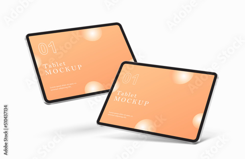 Realistic Tablet mockup. modern tablet mock up isolated on white background. vector illustration. Fully Editable file	