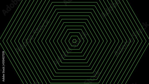 Green colour Rectangle Loop in black bagground