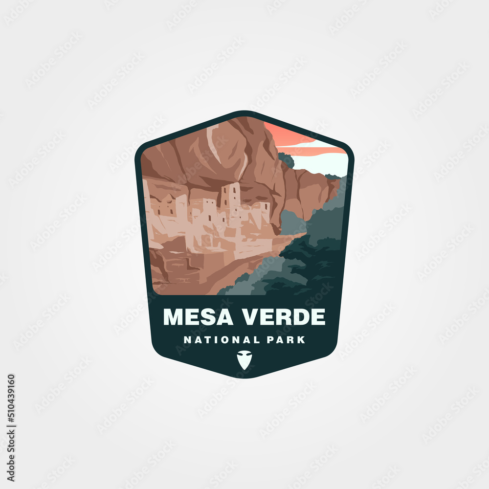 mesa verde national park logo vector symbol illustration design, us national park collection design