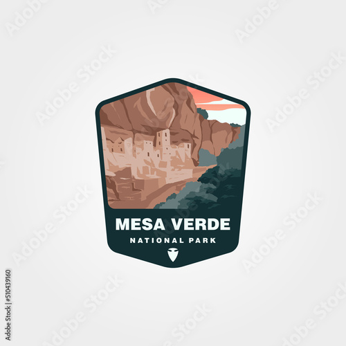 mesa verde national park logo vector symbol illustration design, us national park collection design