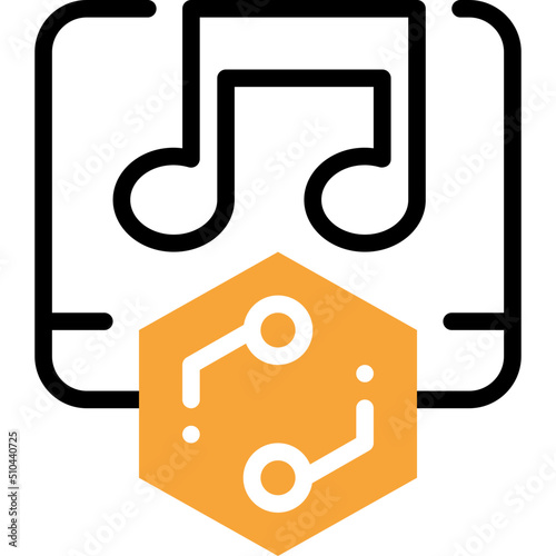 music flat line icon