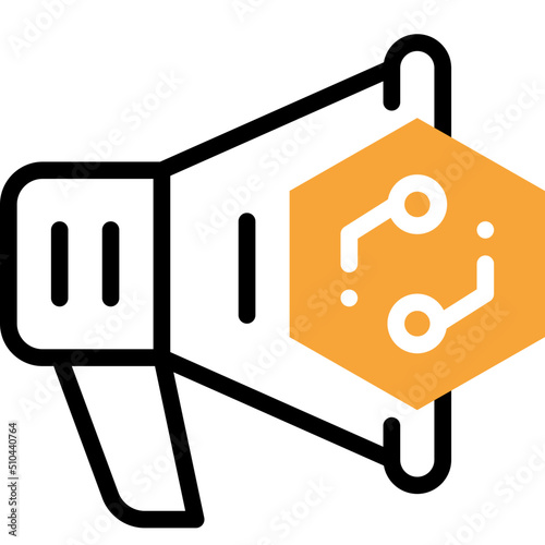 promote flat line icon