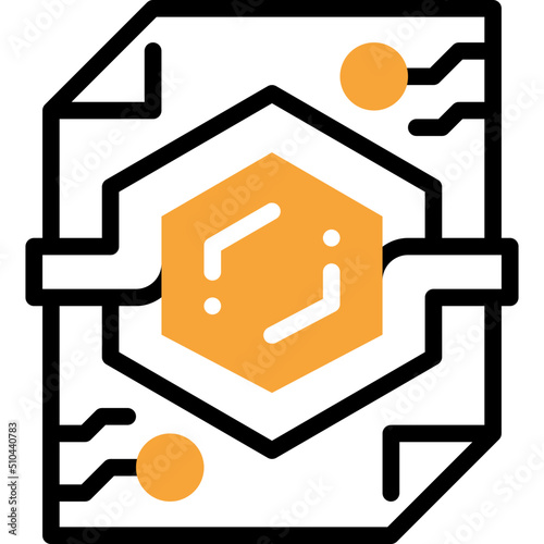 smart contract flat line icon