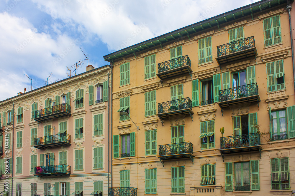 Old town architecture of Nice on French Riviera