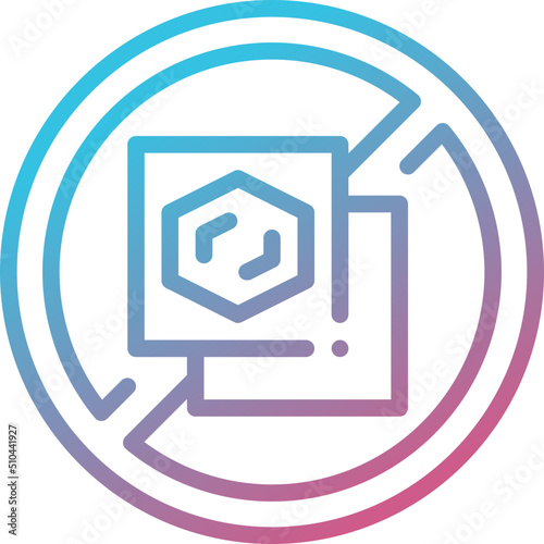 no repeat gradient line icon