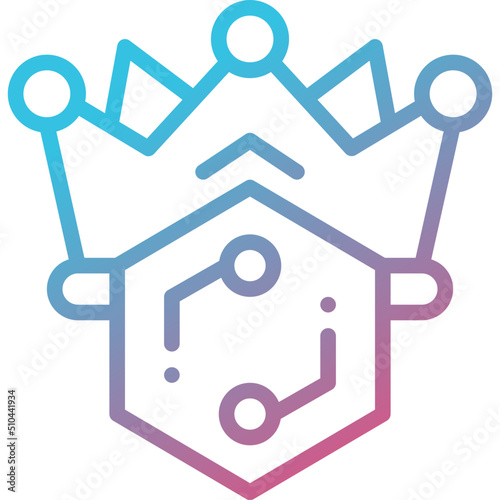 one of a kind gradient line icon