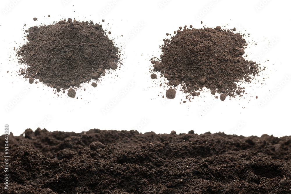Black land for plant isolated on white background. Black land for plant isolated on white background.