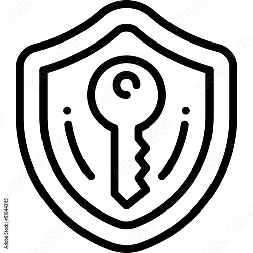 private key line icon