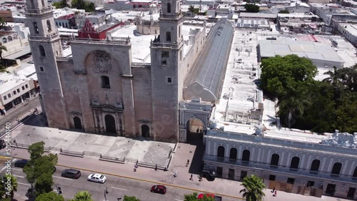 dron aereo merida mexico paseo de montejo, historico, mexicano  photo