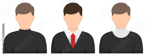 Man flat icon isolated on white background. Vector illustration.