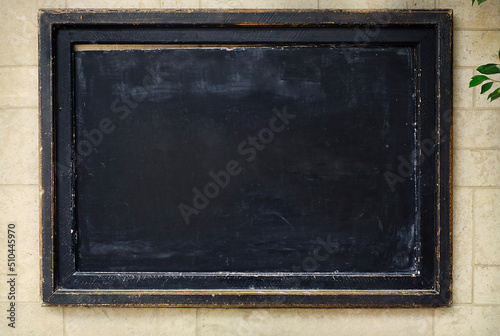 Rustic Elegance: Black Wooden Chalk Menu Board