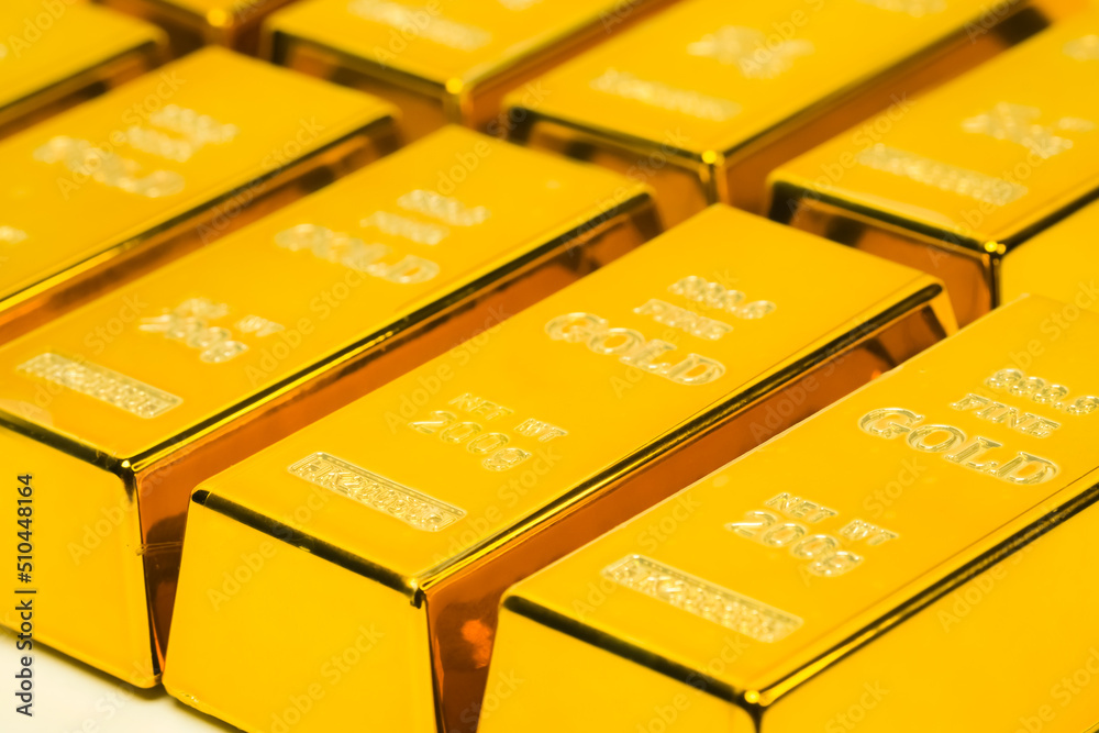 Gold bars 200 grams, business and finance concept.
Gold bars 200 grams, business and finance concept.