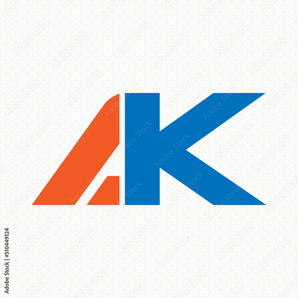 AK Letter Logo Design Template Vector AK Letter Logo Design Template Vector
