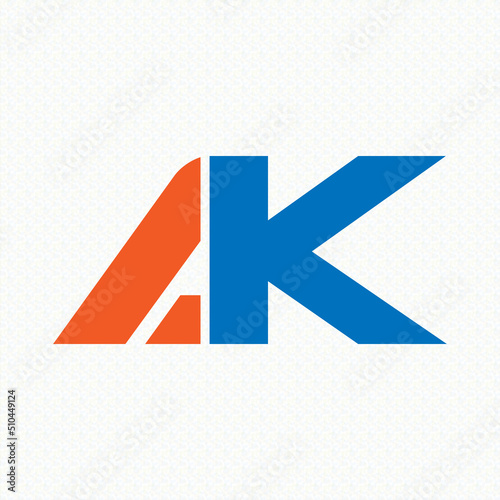 AK Letter Logo Design Template Vector