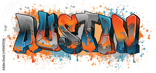 A Cool Genuine Wildstyle Graffiti Name Design - Austin