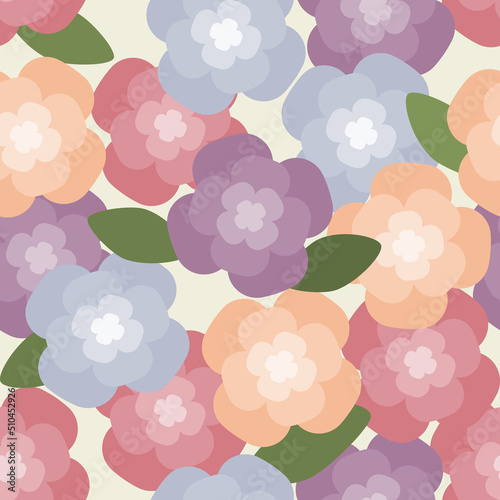 Seamless illustrator vector of colorful flower