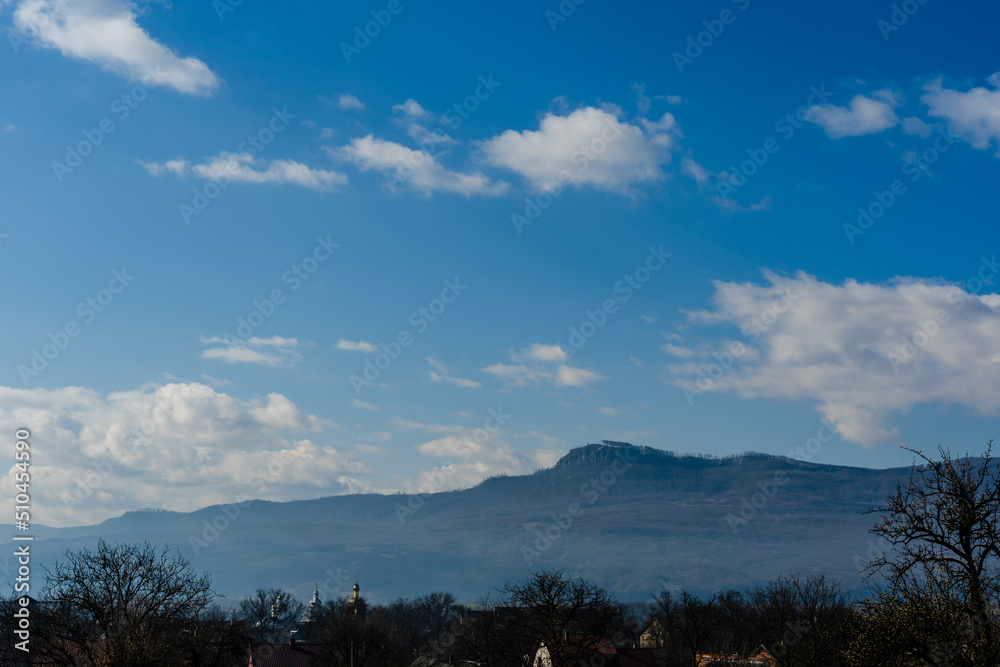 Landscape view of beautiful sky over mountain valley