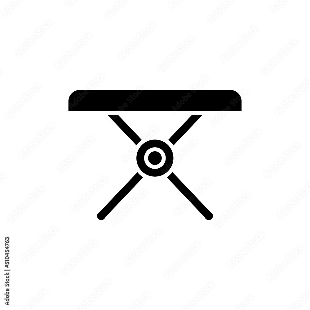 Camping portable chair line color icon. Isolated vector element.