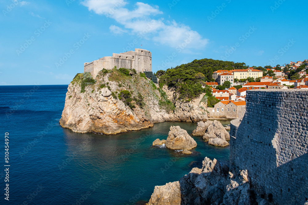 Adriatic Sea and  Fort Lovrijenac Dubrovnik