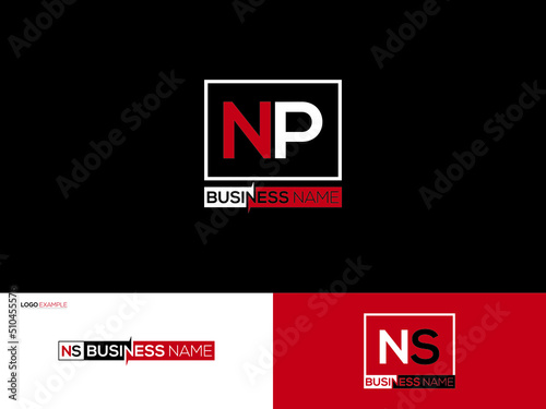 Alphabet NP Logo Icon, Initial Np pn Square Logo Letter Vector For Brand Identity