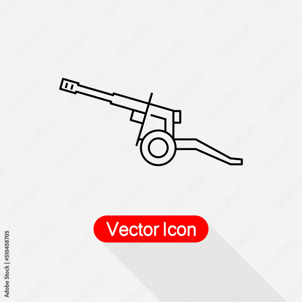 Artillery line Icon Vector Illustation Eps10