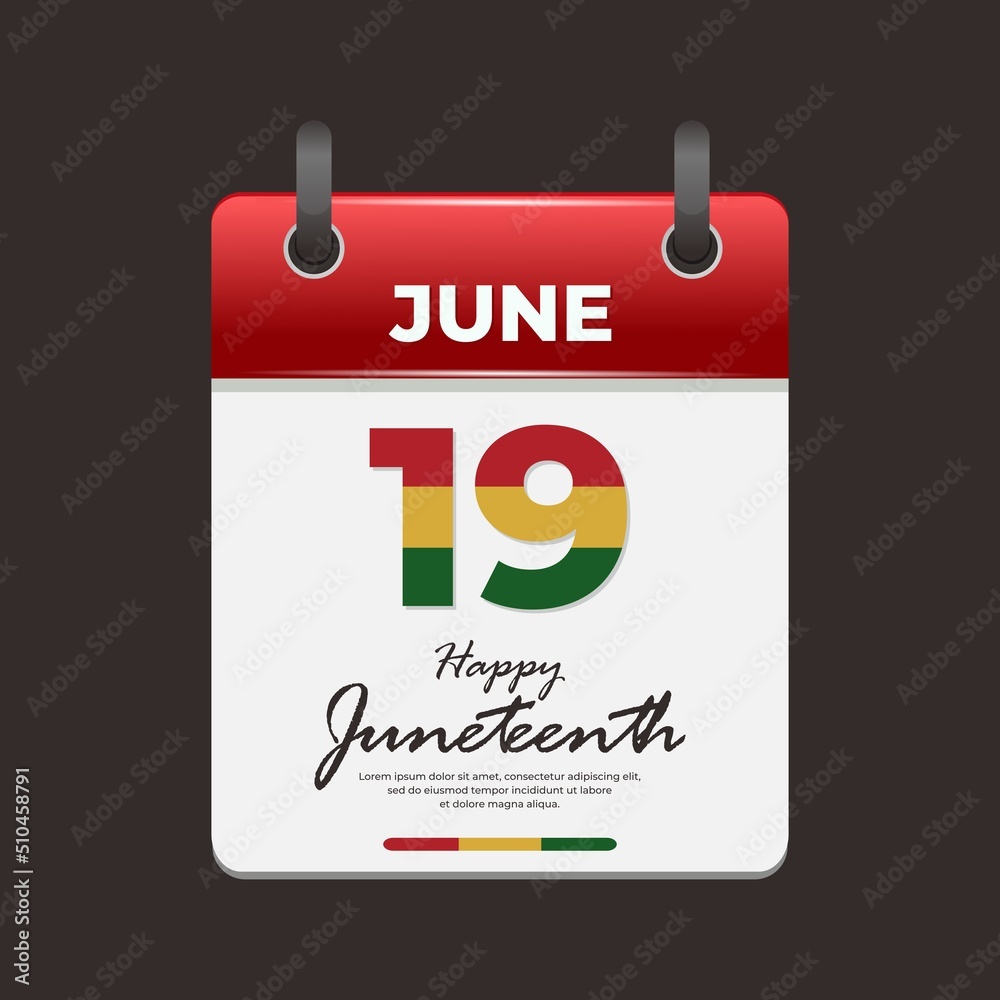 Juneteenth Day, celebration freedom, emancipation day in 19 june, African-American history and heritage.