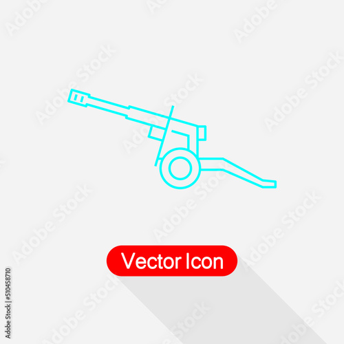 Artillery line Icon Vector Illustation Eps10