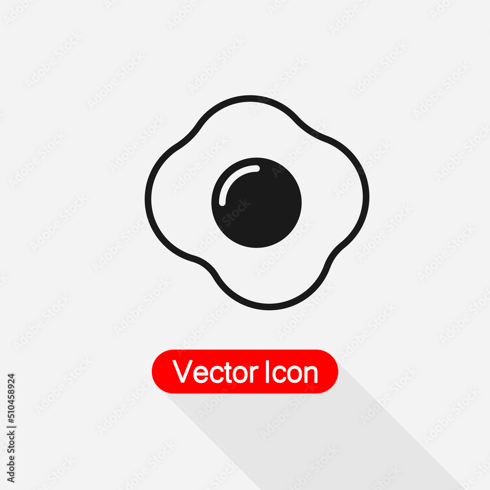 Fried Egg Icon Vector Illustration Eps10 Fried Egg Icon Vector Illustration Eps10