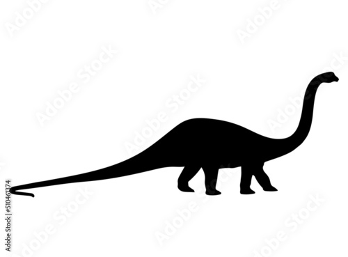 The silhouette of a dinosaur. Vector illustration isolated on a white background. © Мария Лаптева
