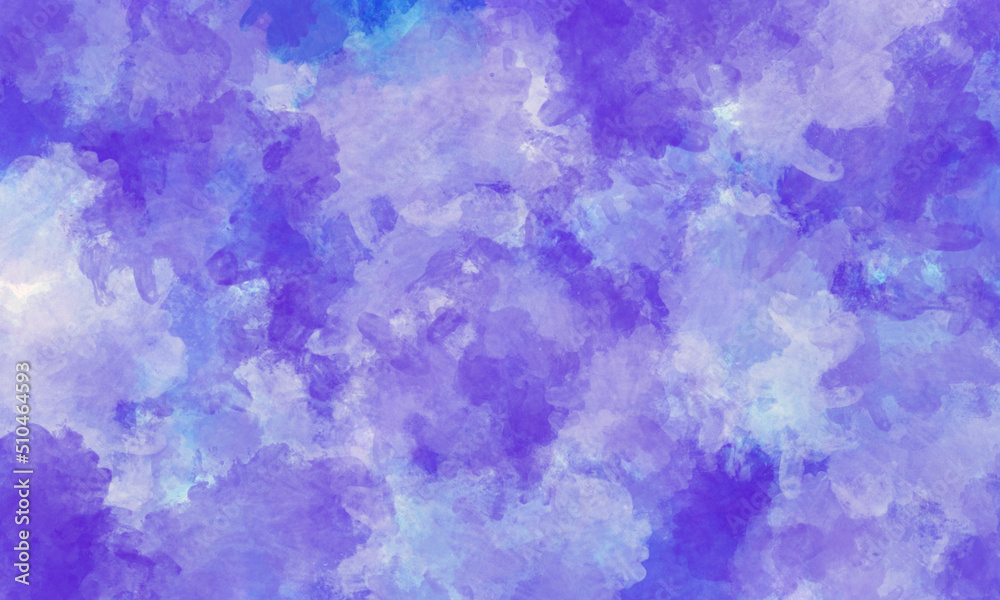 Obraz premium Abstract summer translucent watercolor background in blue gradient tones. cloud texture