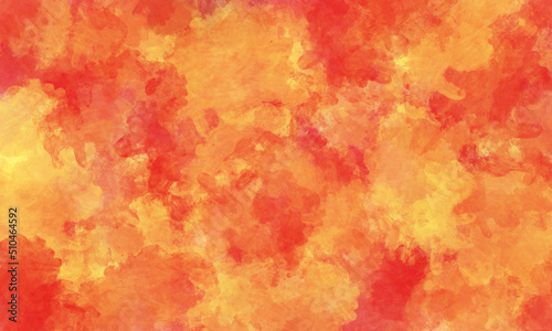 Abstract summer translucent watercolor background in yellow and orange gradient tones. cloud texture © Valeria Samoylova