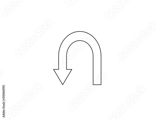 Arrow, direction, U Turn icon. Vector illustration.