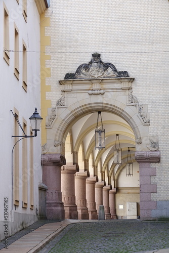 Arkaden am Neuen Rathaus in Goerlitz photo