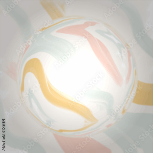 Colorful 3d blurred spherical ball. Vector illustration