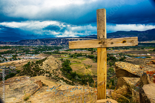 cross on the mountains
