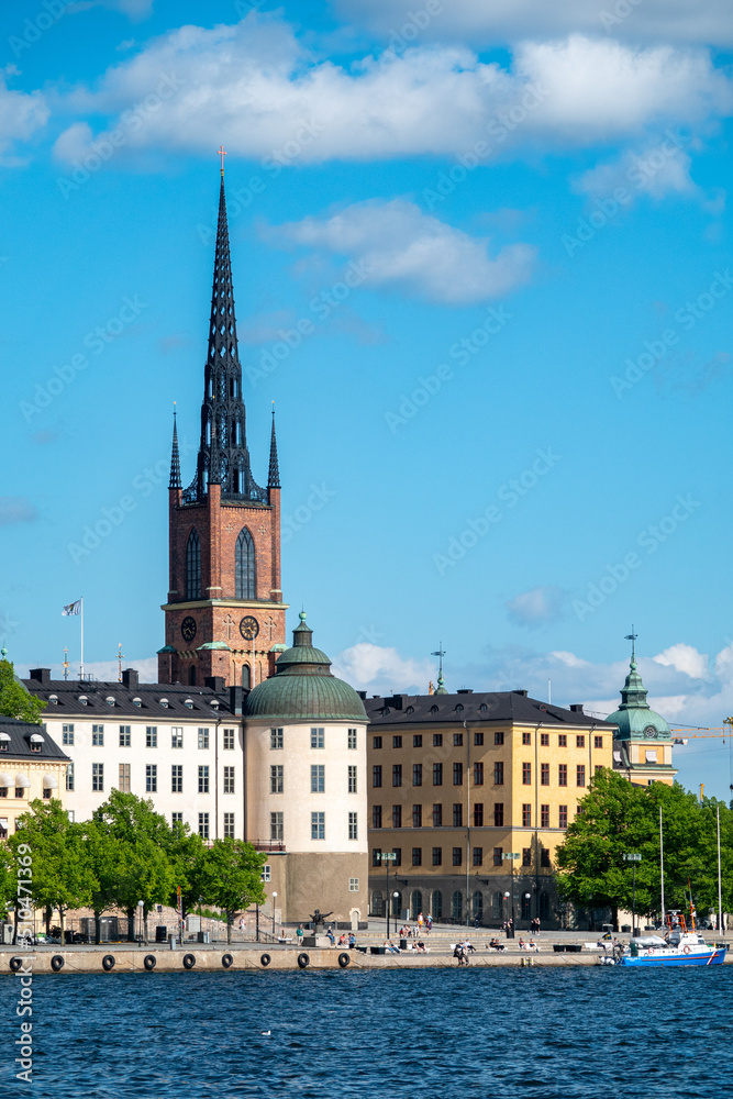 Naklejka premium View of Gamla Stan, Old Town in Stockholm, the capital of Sweden