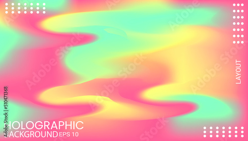 holographic background poster with simple shape and figure. Abstract vector pattern design for web banner, business presentation, branding package, fabric print, wallpaper

