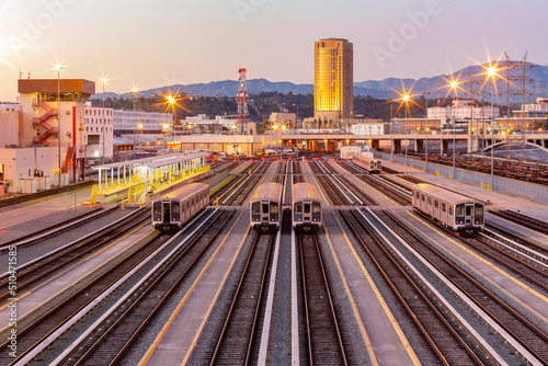 Night view of the Metro system