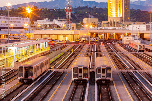 Night view of the Metro system