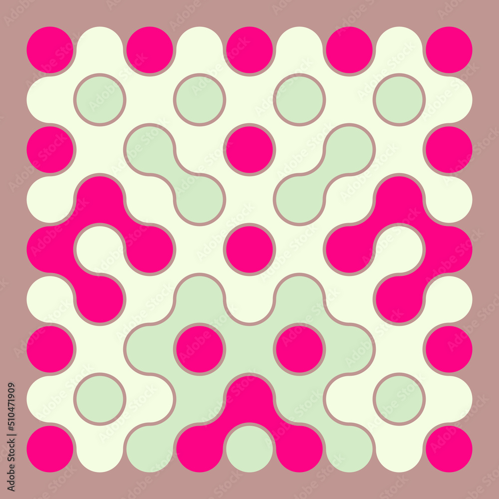 Multicolor truchet tiling connections illustration Multicolor truchet tiling connections illustration