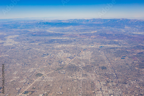 Aerial view of the Santa Ana cityscape photo