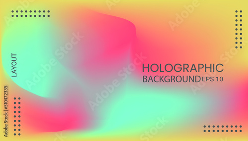 holographic background poster with simple shape and figure. Abstract vector pattern design for web banner, business presentation, branding package, fabric print, wallpaper
