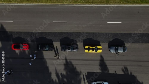 American Muscle Cars At Drag Racing Festival