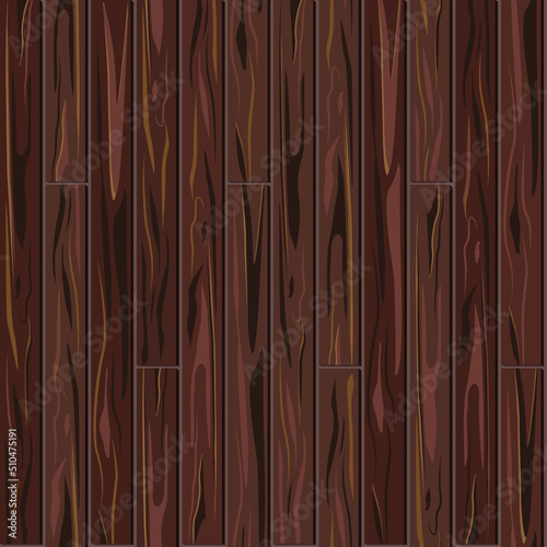 Decorative planks for floor or wall. Vector seamless pattern with wooden boards.