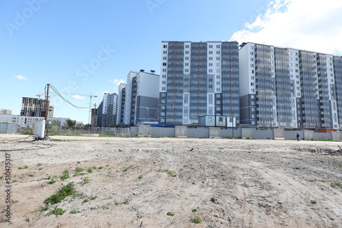 Photos of the construction process of the residential complex