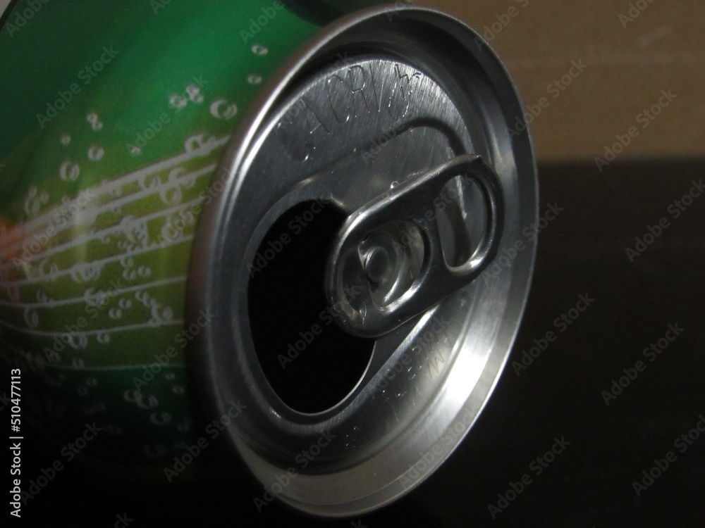 Close-up of an aluminum can Close-up of an aluminum can