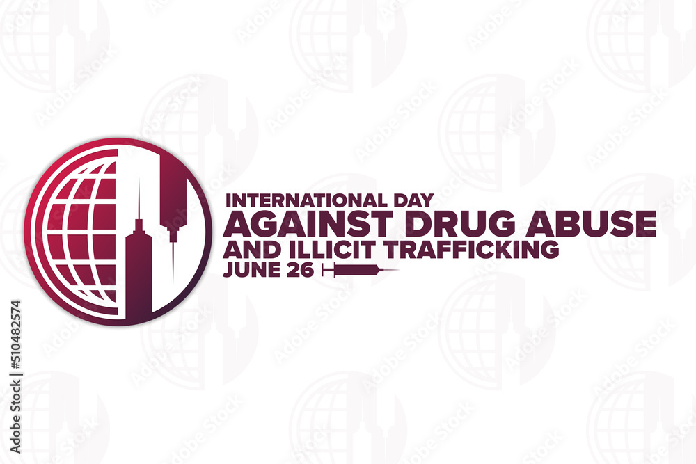 Vecteur Stock International Day Against Drug Abuse and Illicit ...