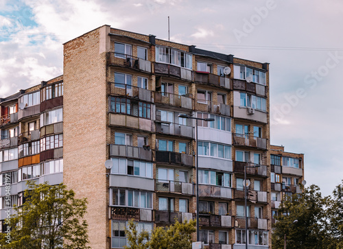 Soviet era built multi-store residential building in Lithuanian capital Vilnius