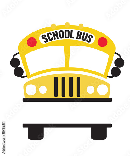 school bus svg, school svg, back to school svg, monogram svg, school bus monogram svg, school bus name frame split monogram svg, school png

